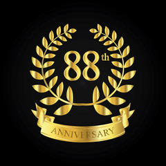 88th golden anniversary logo, first celebration with ribbon