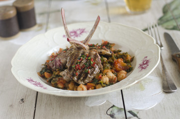 Lamb chops with inzamino