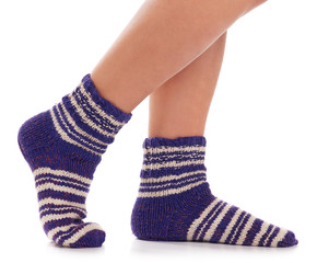 Knitted warm socks