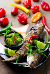 Grilled Snapper with Mango Dip