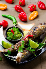 Grilled Snapper with Mango Dip