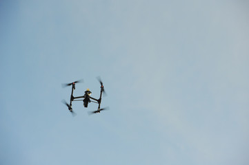 Drone flying overhead