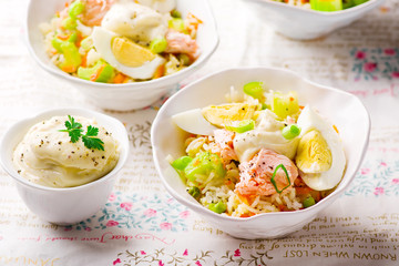 Salmon and Rice Salad.