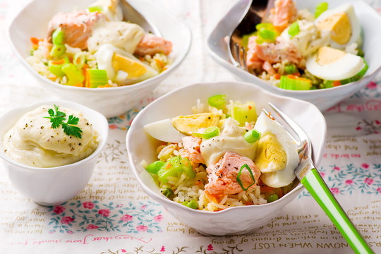 Salmon and Rice Salad.