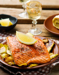 Salmon with Leeks