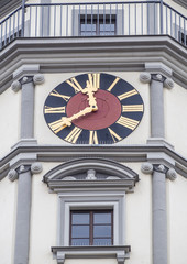 Fototapeta na wymiar Rathaus Uhr in Gera