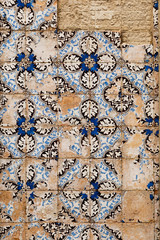 Portuguese tiles in a pattern azulejos