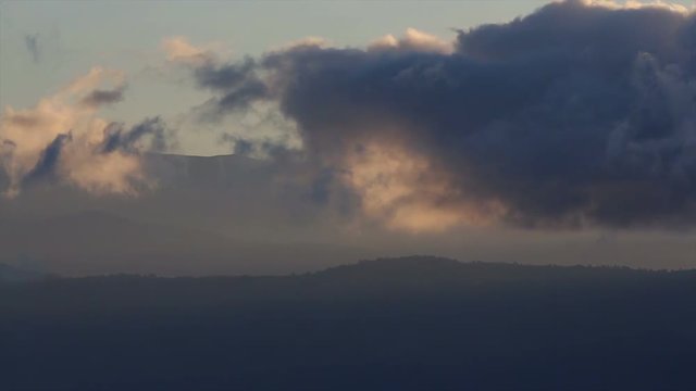 Dramatic clouds at sunrise in Ngorongoro