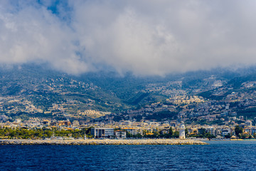 View of Alanya's city and port