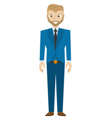 businessman avatar elegant islated icon vector illustration design