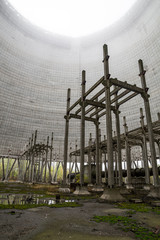 Reaktor und Kühltürme von Chernobyl