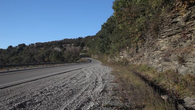 Highway road through Ouachita National Forest.