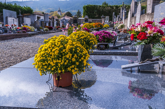 Toussaint/cimeti&egrave;re fleuri