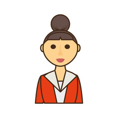 businesswoman avatar elegant isolated icon