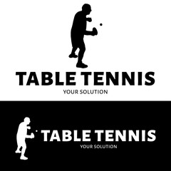 Table tennis vector logo. Brand's logo in the form of tennis