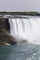 Beautiful isolated picture with the amazing Niagara falls Canadian side