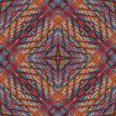 Cotton colorful background, backdrop for scrapbook, top view. Seamless pattern kaleidoscope montage