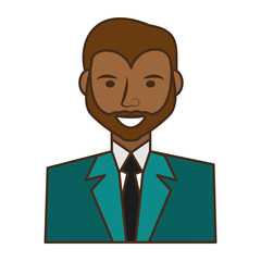 businessman avatar elegant islated icon vector illustration design