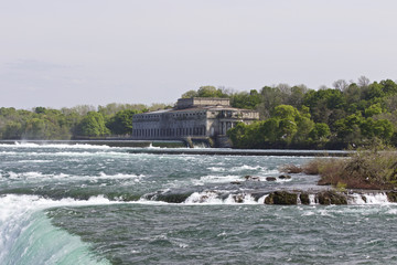 Beautiful background with the river right before the amazing Niagara falls