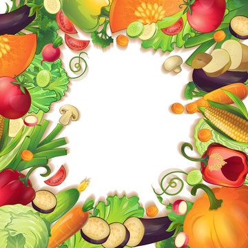 Vegetables Circle Concept