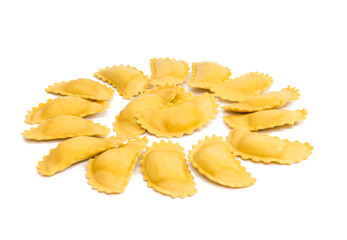 Ravioli pasta isolated