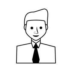 businessman avatar elegant islated icon vector illustration design