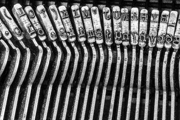 Antique Typewriter Showing Traditional Typebars VI