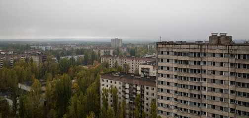 Fototapeta premium Hochhäuser in Prypjat bei Chernobyl