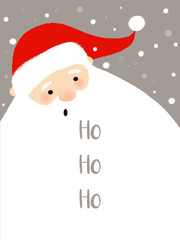 Santa background, vector illustration