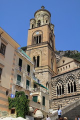 Fototapeta na wymiar belfry, Amalfi, Italy, UNESCO