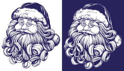 Santa Claus, Christmas symbol hand drawn vector llustration sketch