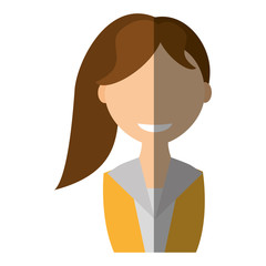 businesswoman avatar elegant isolated icon vector illustration design