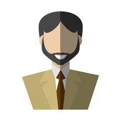 businessman avatar elegant islated icon vector illustration design