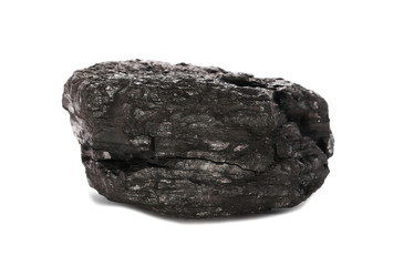 black coal isolated on white background