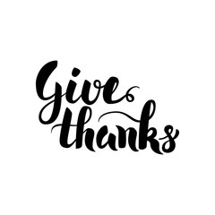 Give Thanks Handwritten Calligraphy