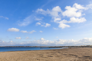 Beach at the Baltic seacoast in Travemunde, Germany