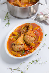 chicken with peppers Italian dish 