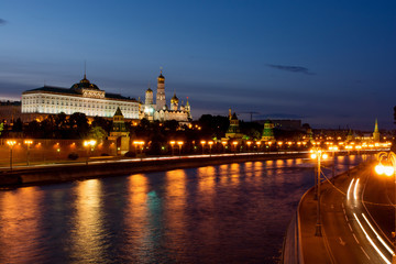 Fototapeta premium view of the Kremlin and the Moscow River