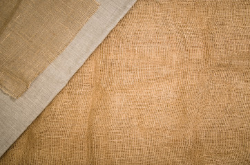 Linen fabric background. Visible texture