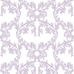 Vintage Baroque ornament pattern. Vector damask decor. Royal Victorian texture for wallpapers, textile, fabric