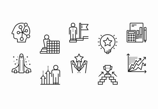 30 Black and White Building Icons