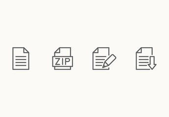 65 Minimalist File Type Icons