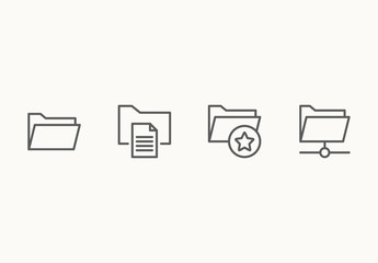 35 Minimalist Folder Icons