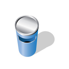 Trash can. Isolated on white background. Vector illustration.