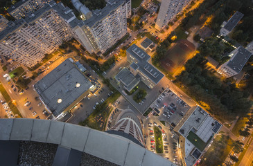 View down business center 