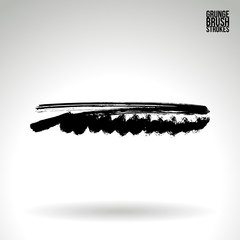 Brushstroke and texture. Vector design. Underline and border.