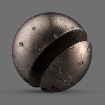 Bronze worn metal with holes