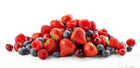 heap of various fresh berries