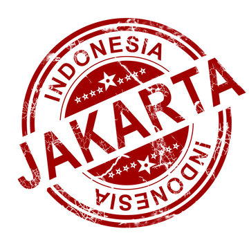 Red Jakarta stamp