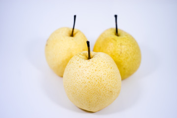 Chinese pear on  white background isolate